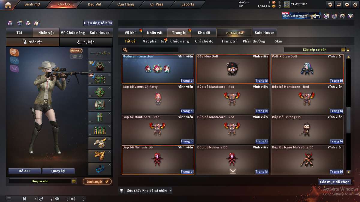 shop acc cf uy tin gia re